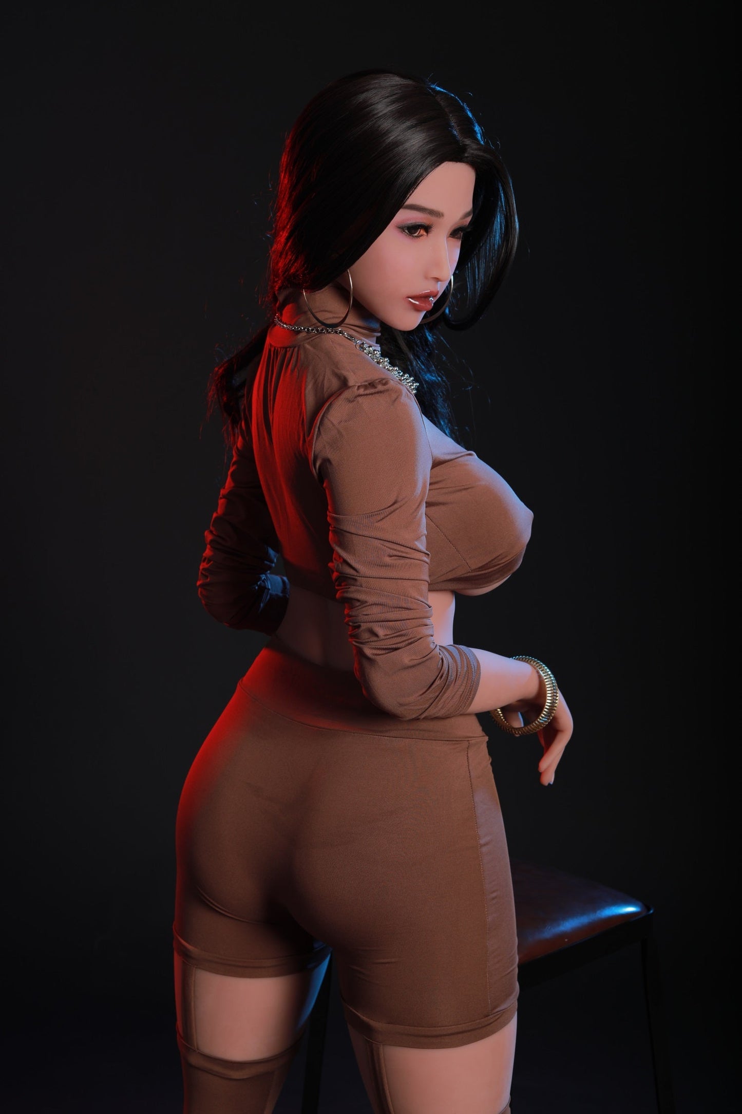 170CM Big Breast Long Black Hair Adult Love TPE Sex Doll - Jingxiang IDATEDOLL