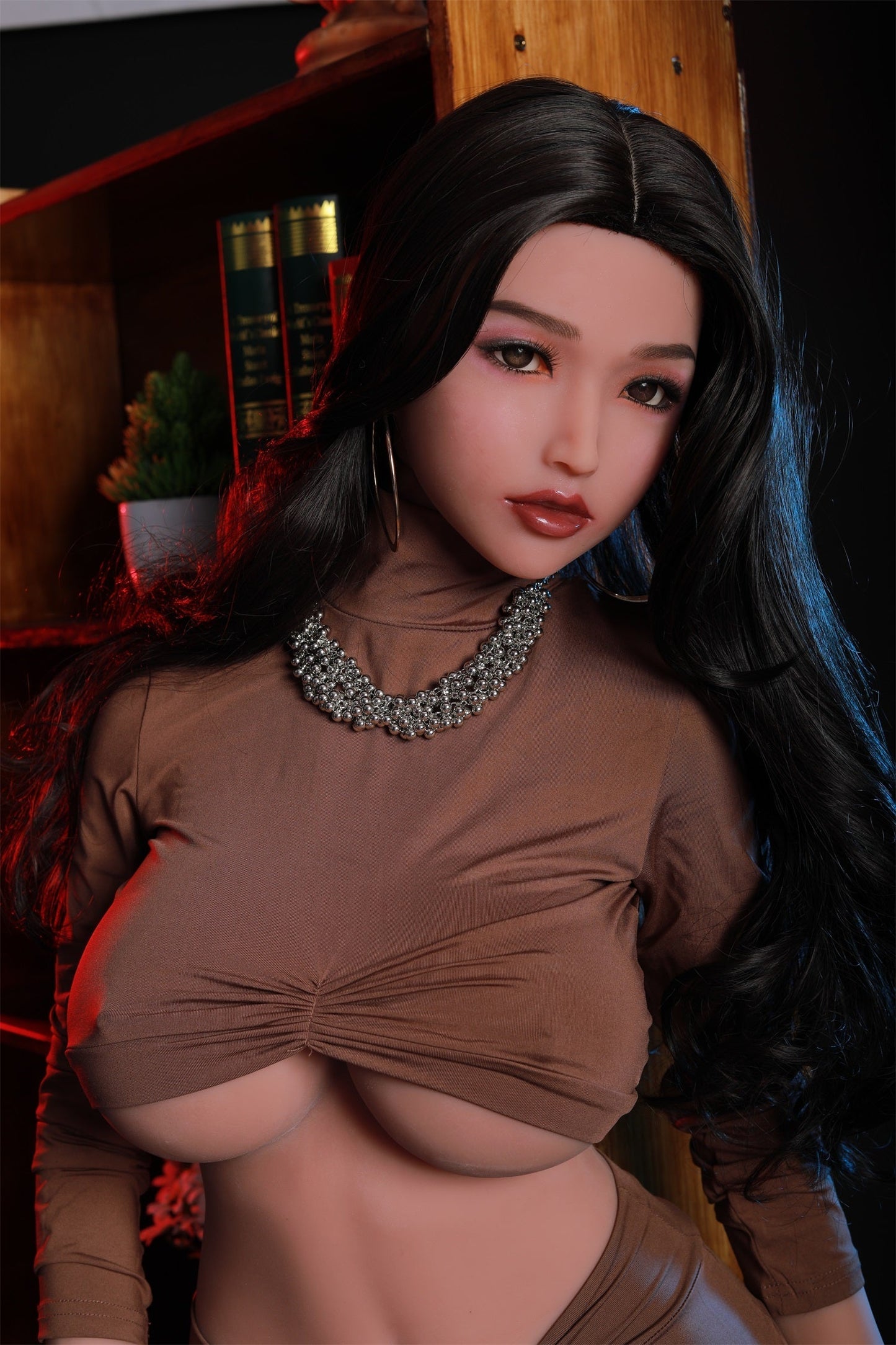 170CM Big Breast Long Black Hair Adult Love TPE Sex Doll - Jingxiang IDATEDOLL