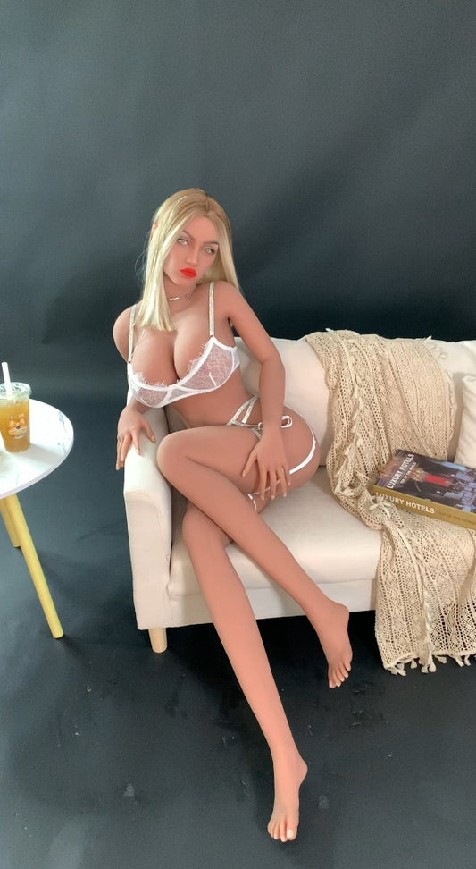 Us Stocked 168cm Big Chest Blonde Adult Platinum Silicone Sex Doll - Ailuer