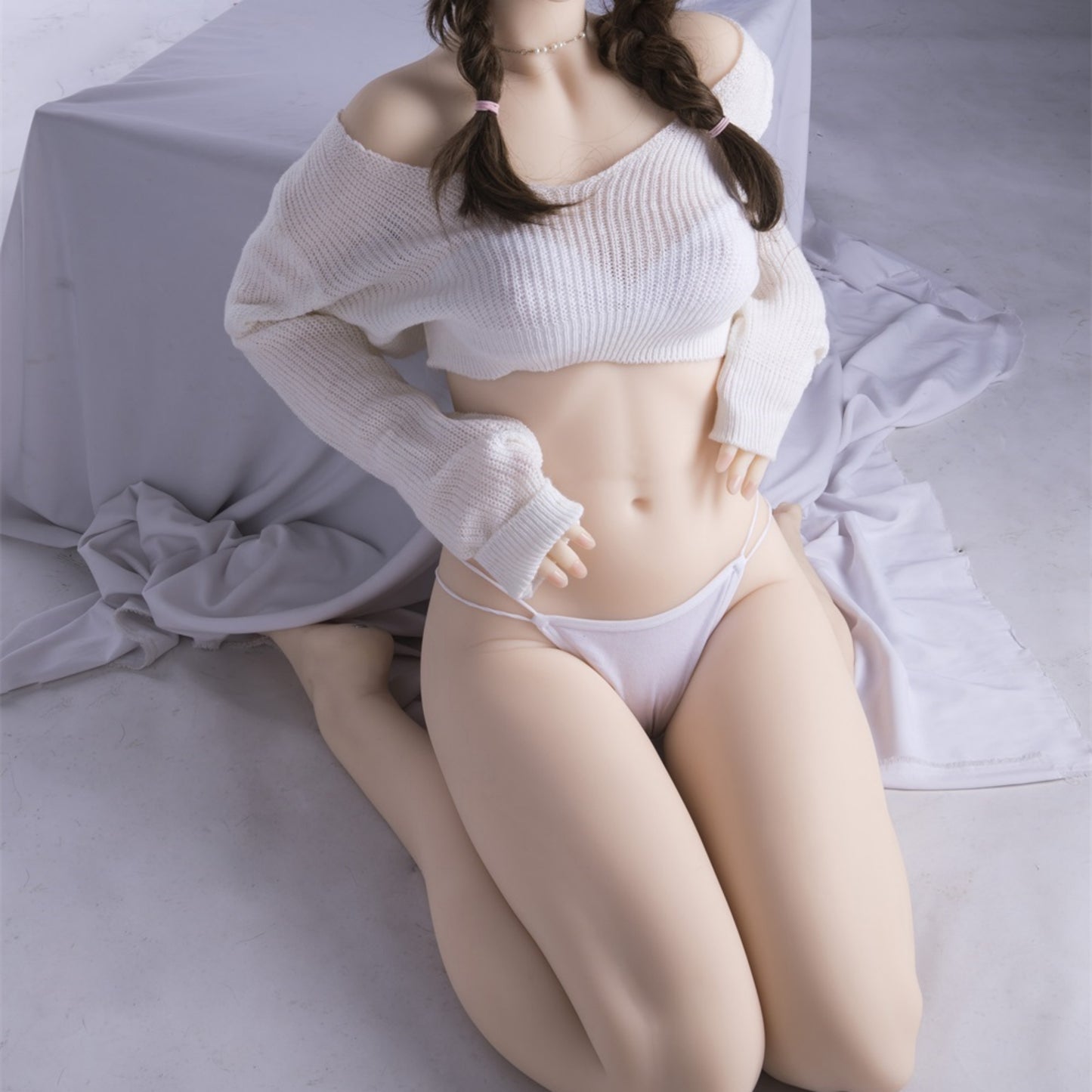US Stocked 163CM Black eyes brown long hair sex love fun doll-LiuXiaoxue